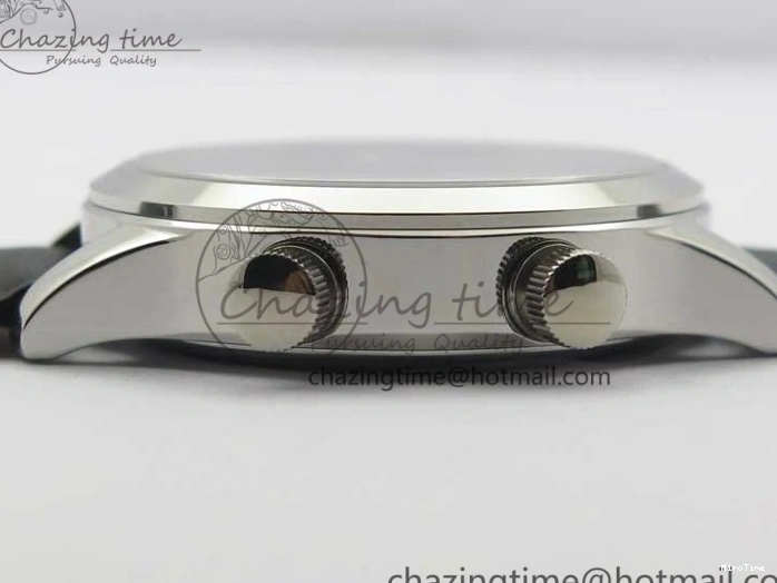 MIROTIME 0418 Practical Calatrava 5524 Pilot Travel Time SS GRF Blue Dial on Black Leather Strap A324 V 7107